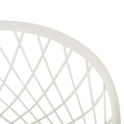 ARMCHAIR ARIADNE HM8001.21 WHITE POLYPROPYLENE-BLACK METAL LEGS 63x56x80Hcm.