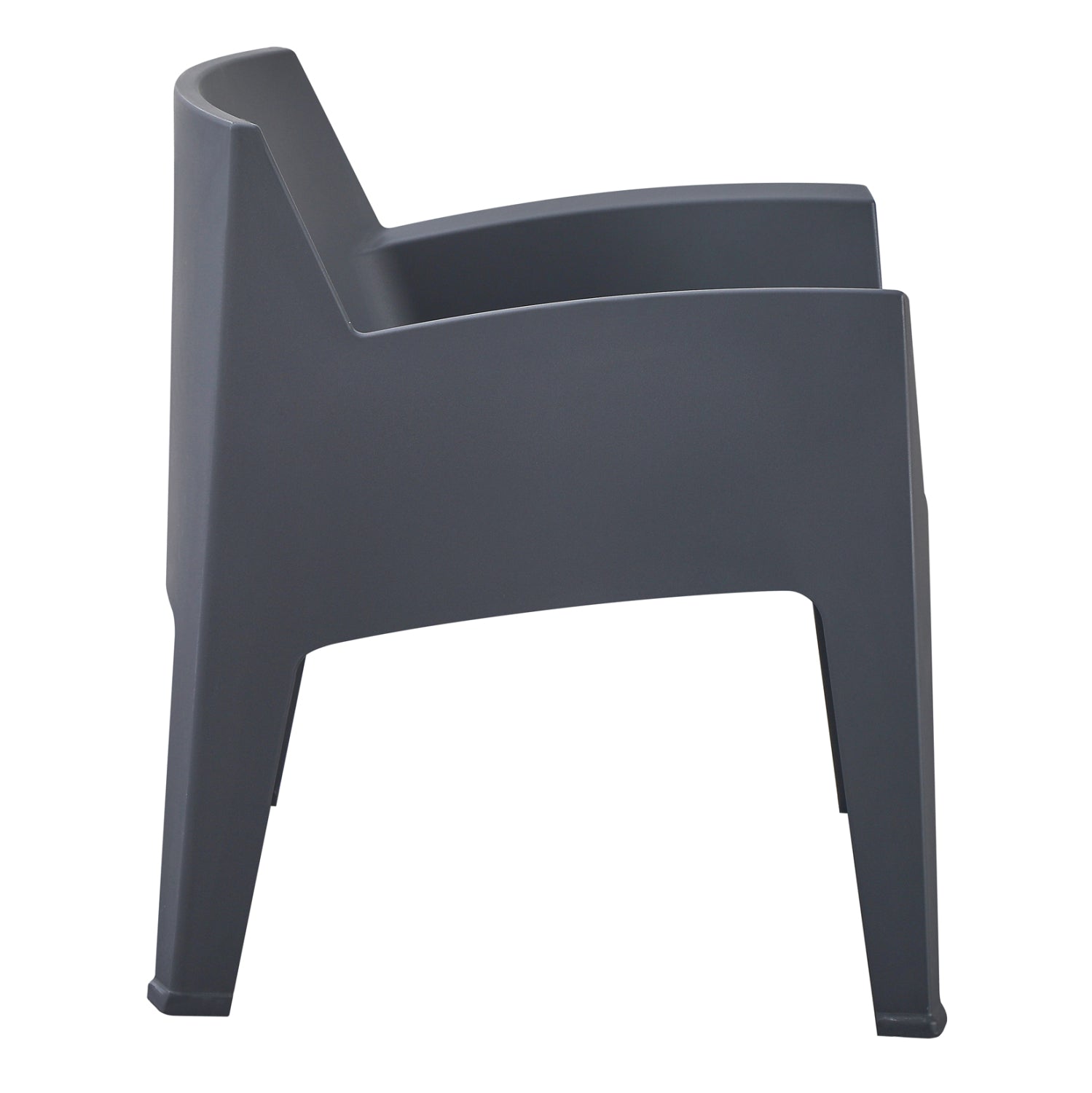 POLYPROPYLENE LOUNGE ARMCHAIR SLEEK HM6365.10 GREY 62x68x73Hcm.