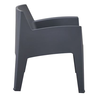 POLYPROPYLENE LOUNGE ARMCHAIR SLEEK HM6365.10 GREY 62x68x73Hcm.