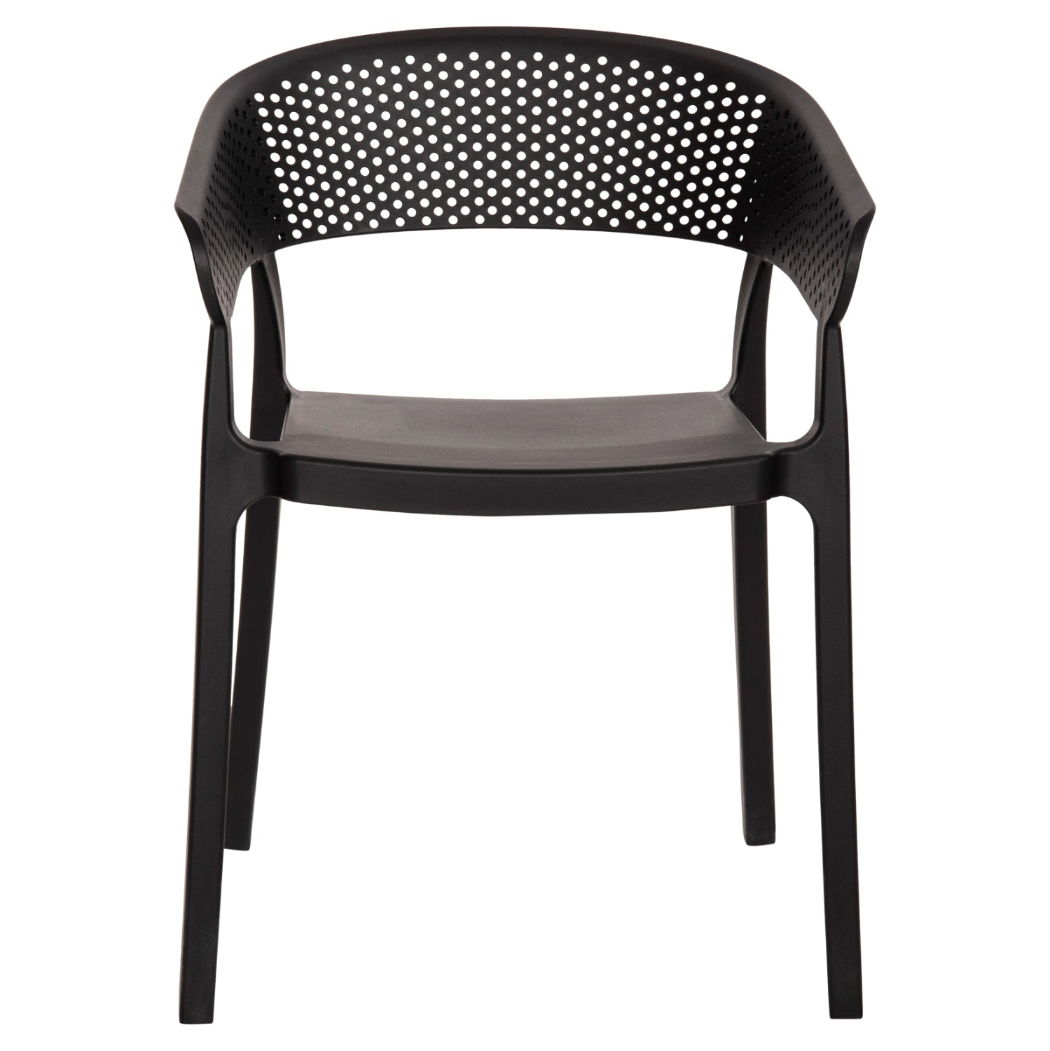 ARMCHAIR POLYPROPYLENE PERFOE HM5941.02 IN BLACK 56x50x73Hcm.
