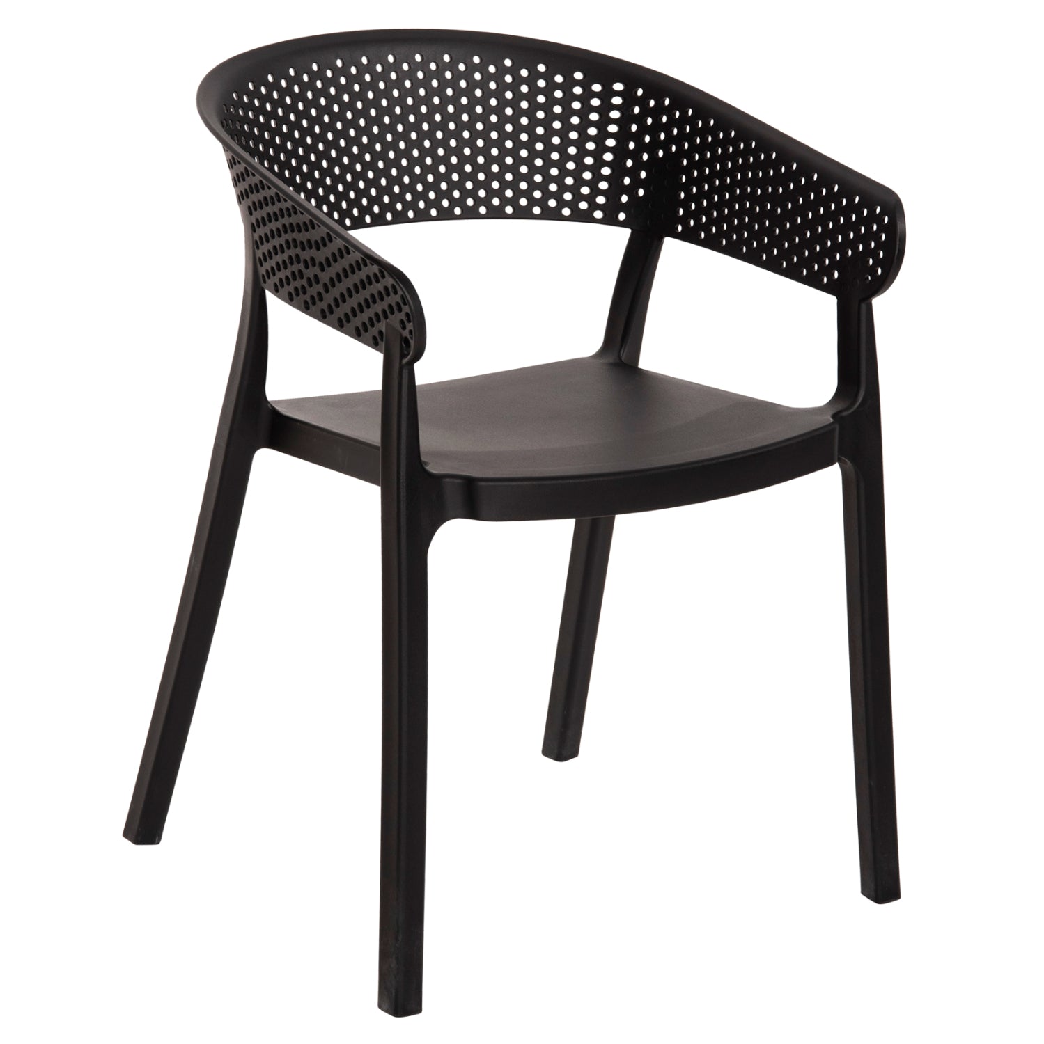 ARMCHAIR POLYPROPYLENE PERFOE HM5941.02 IN BLACK 56x50x73Hcm.