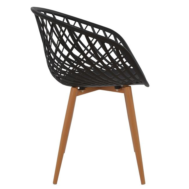 Armchair Polypropylene black Ariadne HM8001.02 62,5x56x80cm