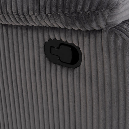 ARMCHAIR RELAX DIONI HM3296.11 GREY CORD FABRIC 85x90x100Hcm.