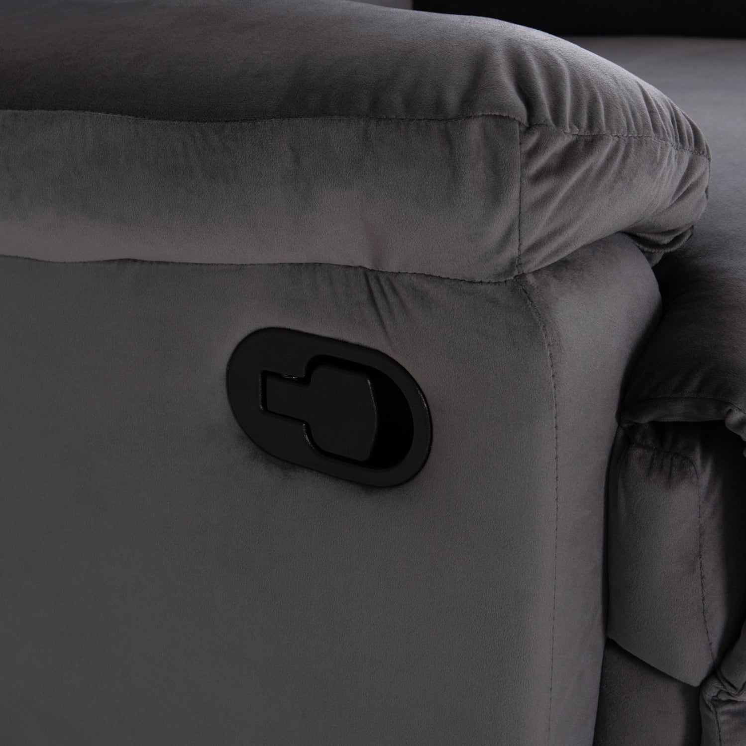 ARMCHAIR WITH MANUAL RECLINER BRAYLEN HM3298.01 GREY VELVET 85x90x95Hcm.