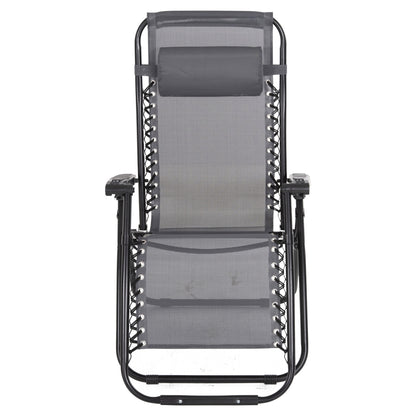 ARMCHAIR RELAX COMPANION HM5095.11 GREY TEXTILENE-BLACK METAL 67x145x110Hcm.
