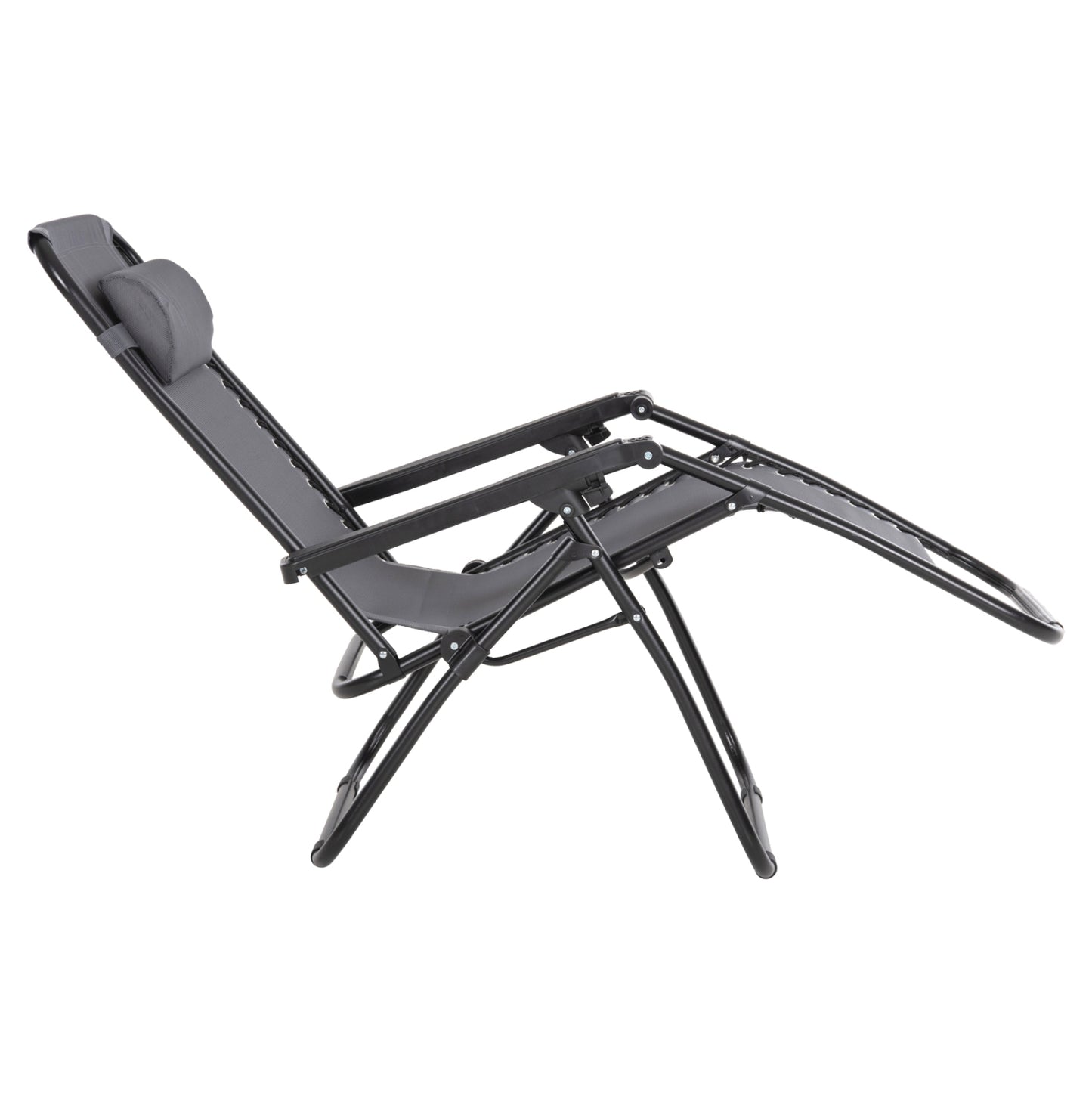 ARMCHAIR RELAX COMPANION HM5095.11 GREY TEXTILENE-BLACK METAL 67x145x110Hcm.