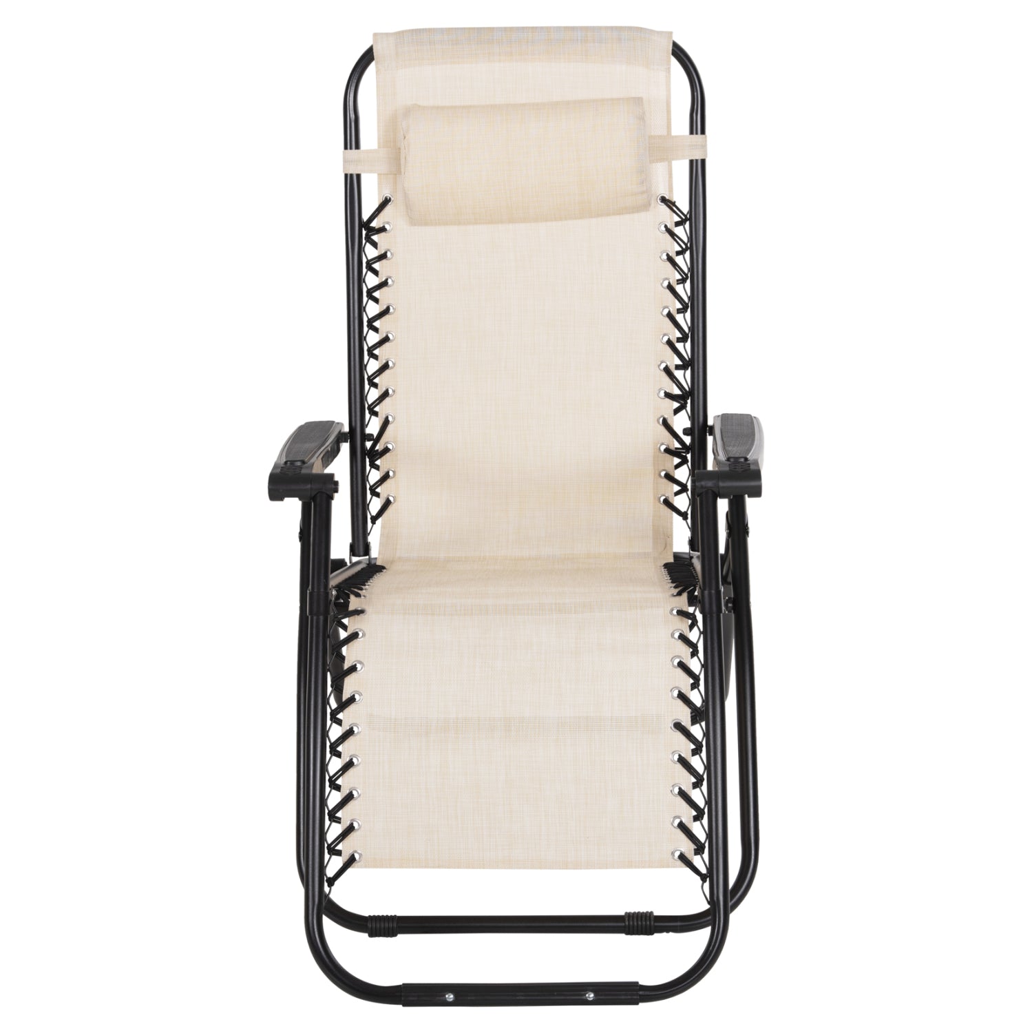 ARMCHAIR RELAX COMPANION HM5095.12 BEIGE TEXTILENE-BLACK METAL 67x145x110Hcm.