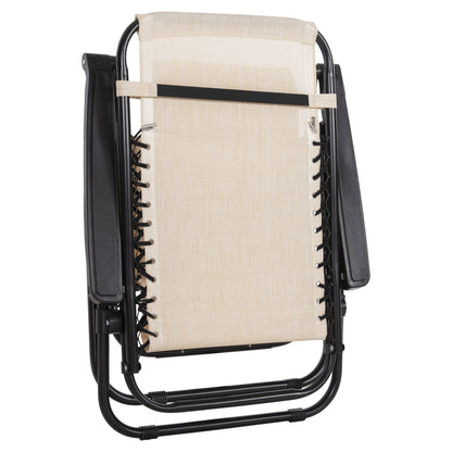 ARMCHAIR RELAX COMPANION HM5095.12 BEIGE TEXTILENE-BLACK METAL 67x145x110Hcm.