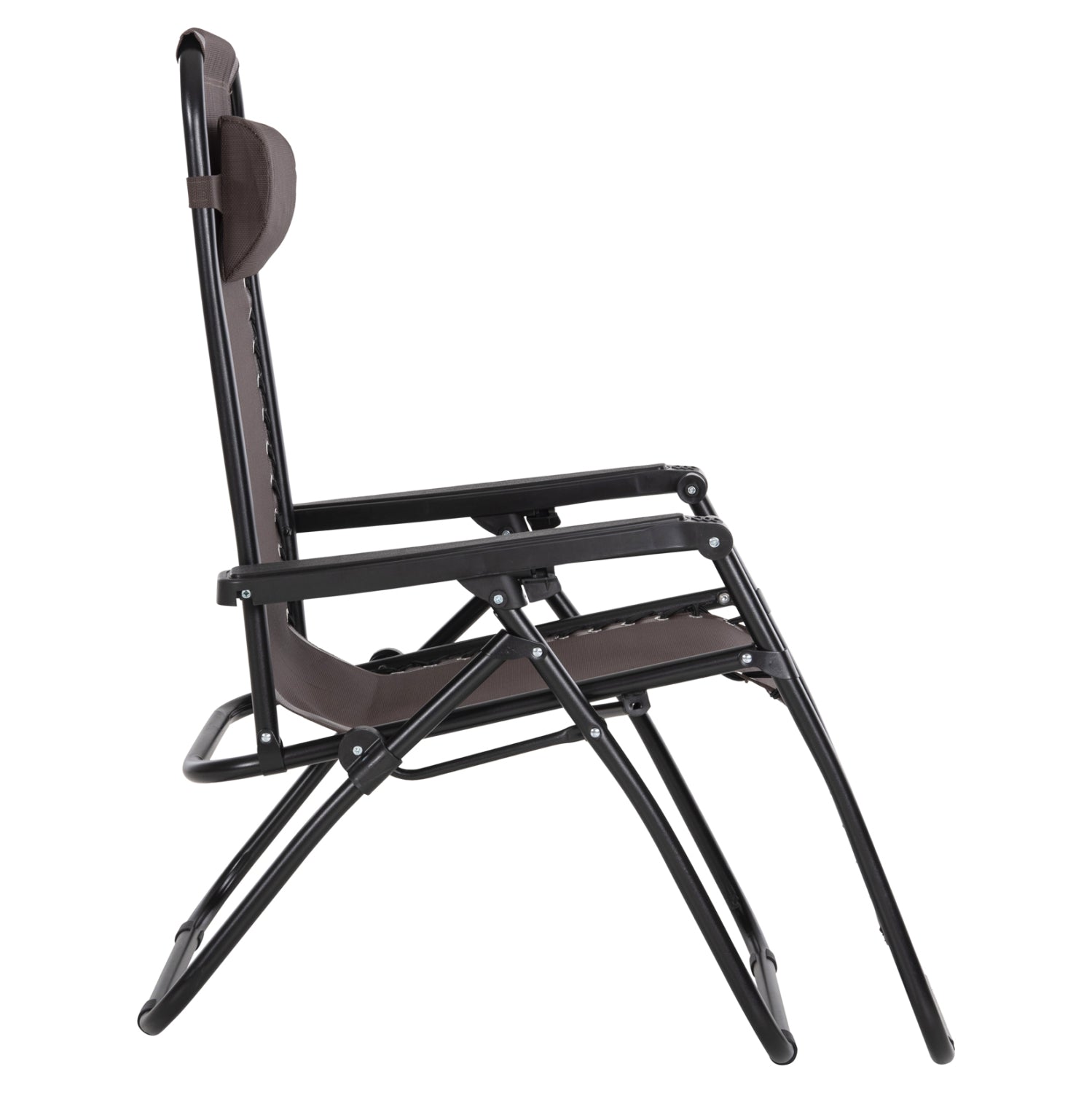 ARMCHAIR RELAX COMPANION HM5095.13 BROWN TEXTILENE-BLACK METAL 67x145x110Hcm.