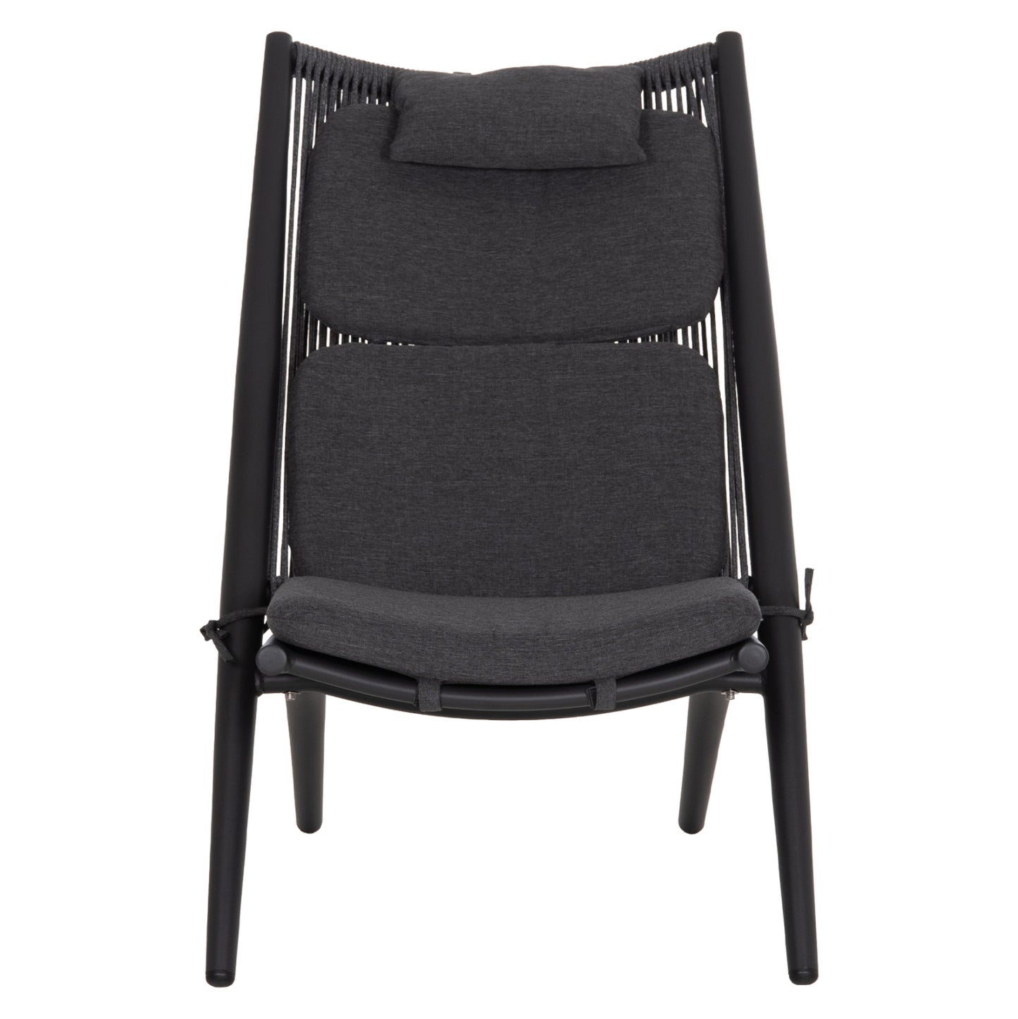 LOUNGER RELAX REMUS HM6642.01 ALUMINUM IN CHARCOAL--OLEFIN ROPE IN CHARCOAL 63x87x94Hcm.