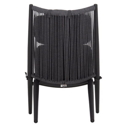 LOUNGER RELAX REMUS HM6642.01 ALUMINUM IN CHARCOAL--OLEFIN ROPE IN CHARCOAL 63x87x94Hcm.