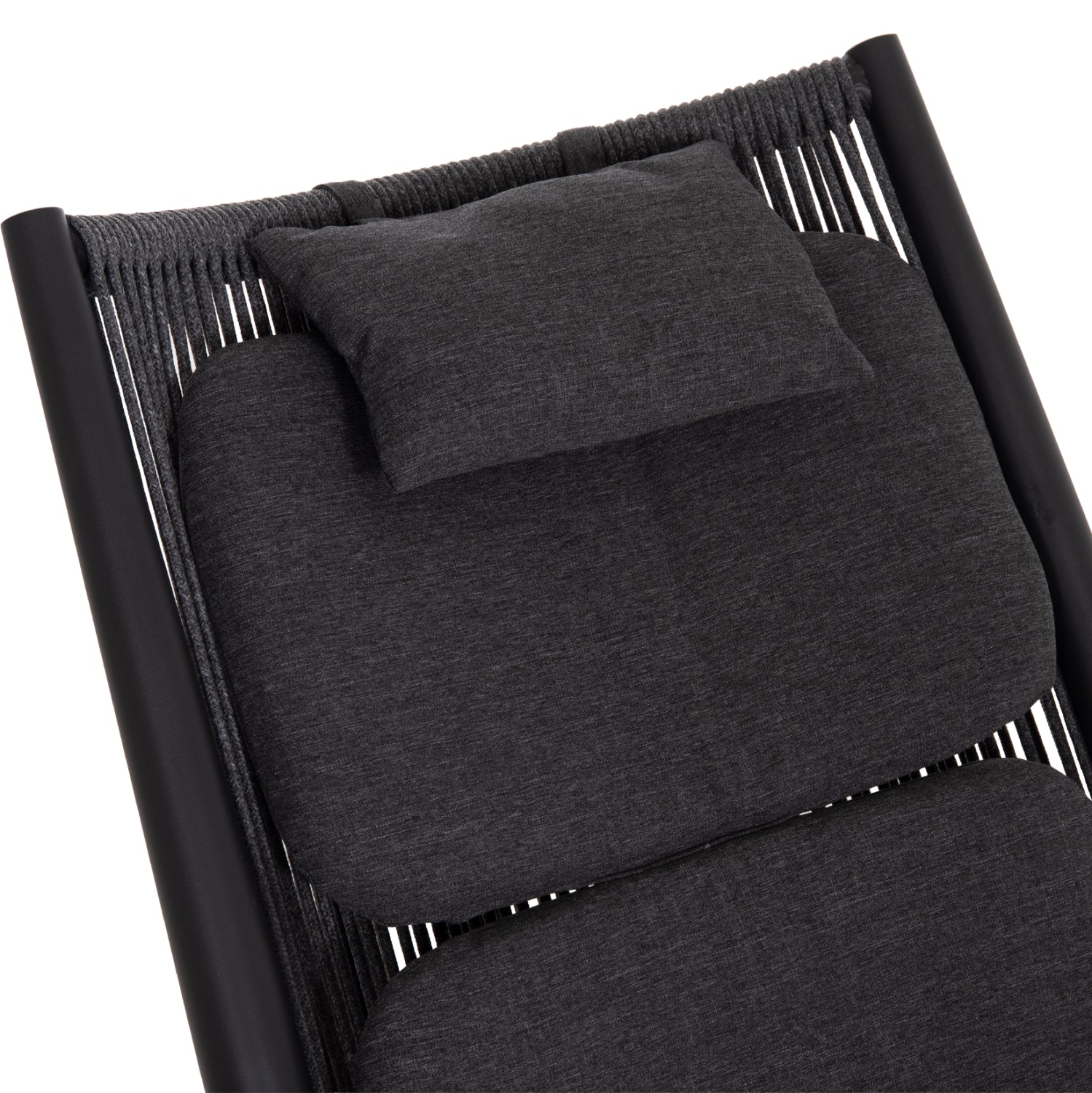 LOUNGER RELAX REMUS HM6642.01 ALUMINUM IN CHARCOAL--OLEFIN ROPE IN CHARCOAL 63x87x94Hcm.