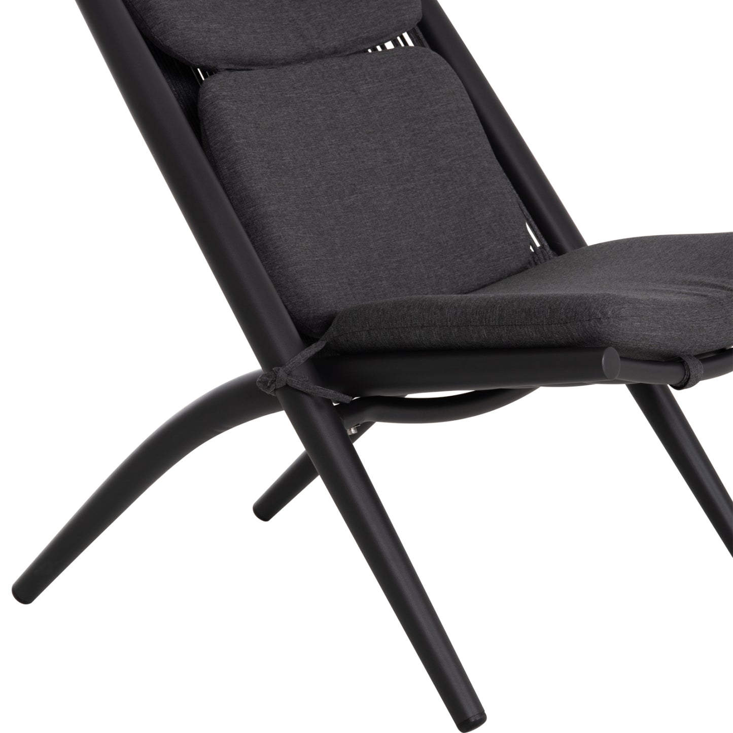 LOUNGER RELAX REMUS HM6642.01 ALUMINUM IN CHARCOAL--OLEFIN ROPE IN CHARCOAL 63x87x94Hcm.