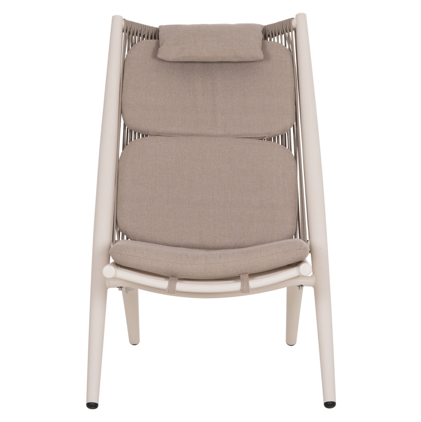 LOUNGER RELAX REMUS HM6642.02 ALUMINUM IN WHITE--OLEFIN ROPE IN BEIGE 63x87x94Hcm.