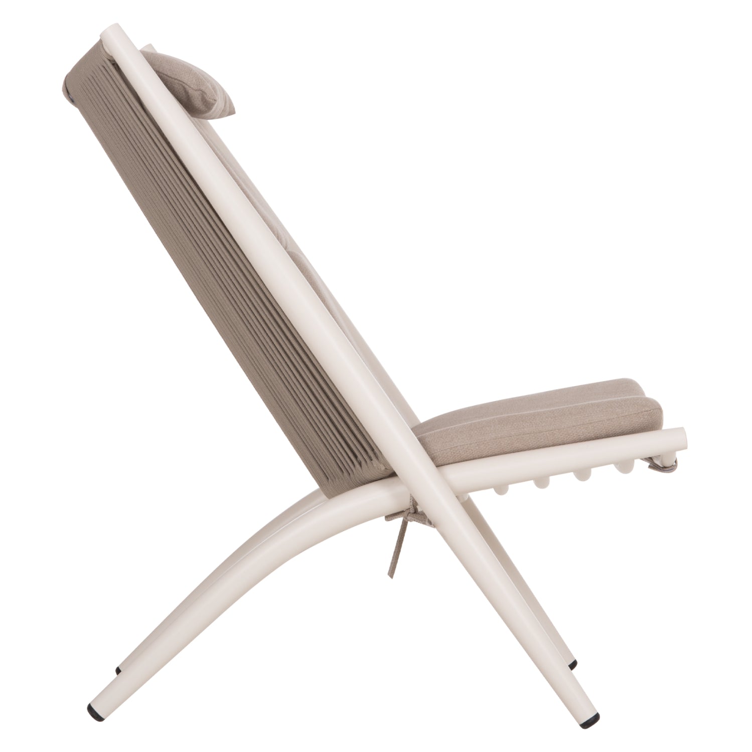 LOUNGER RELAX REMUS HM6642.02 ALUMINUM IN WHITE--OLEFIN ROPE IN BEIGE 63x87x94Hcm.