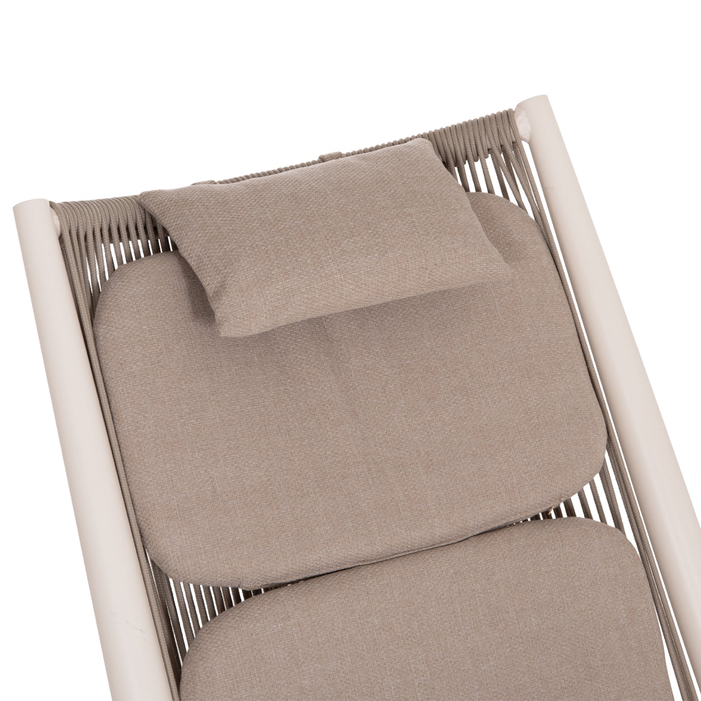 LOUNGER RELAX REMUS HM6642.02 ALUMINUM IN WHITE--OLEFIN ROPE IN BEIGE 63x87x94Hcm.