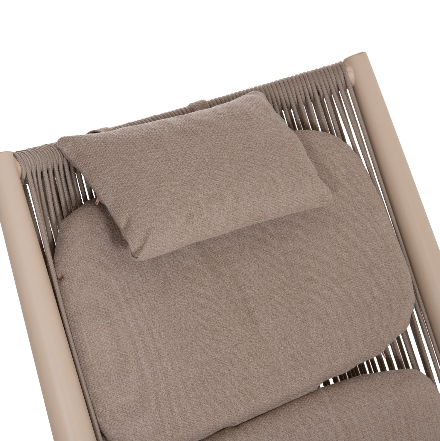 LOUNGER RELAX REMUS HM6642.04 ALUMINUM IN CHAMPAGNE--OLEFIN ROPE IN BEIGE 63x87x94Hcm.