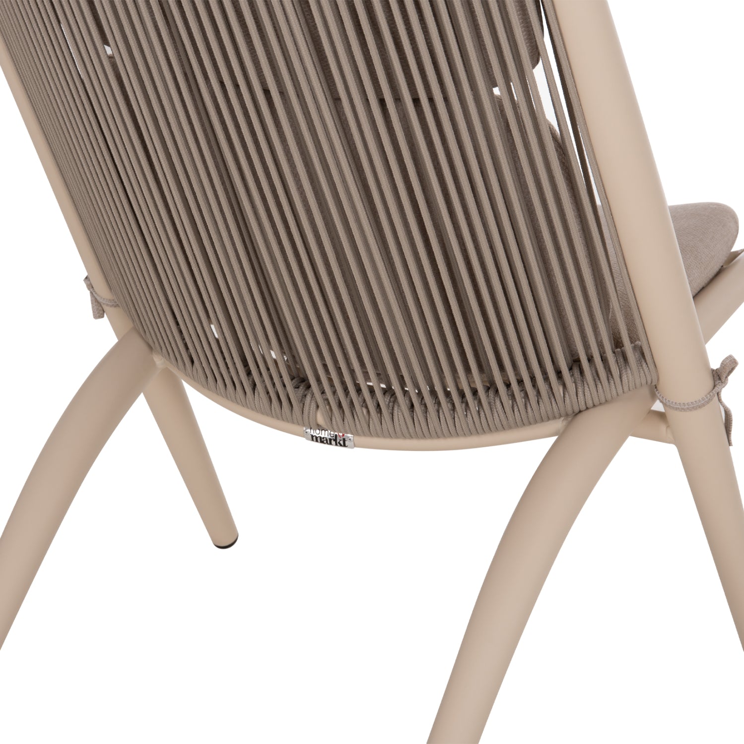 LOUNGER RELAX REMUS HM6642.04 ALUMINUM IN CHAMPAGNE--OLEFIN ROPE IN BEIGE 63x87x94Hcm.