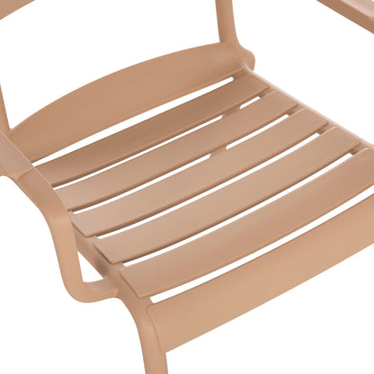 POLYPROPYLENE LOUNGE ARMCHAIR KORVER HM6333.04 CAPPUCCINO 63.5x65x76Hcm.