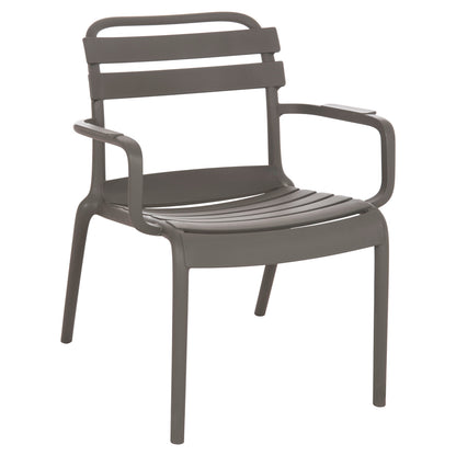POLYPROPYLENE LOUNGE ARMCHAIR KORVER HM6333.05 DARK OLIVE GREEN 63.5x65x76Hcm.