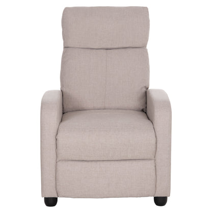 ARMCHAIR WITH PUSH-BACK RELAX MECHANISM DROSEN HM3299.03 BEIGE FABRIC 68x80x93Hcm.