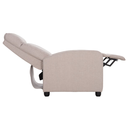 ARMCHAIR WITH PUSH-BACK RELAX MECHANISM DROSEN HM3299.03 BEIGE FABRIC 68x80x93Hcm.