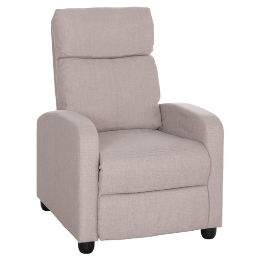 ARMCHAIR WITH PUSH-BACK RELAX MECHANISM DROSEN HM3299.03 BEIGE FABRIC 68x80x93Hcm.