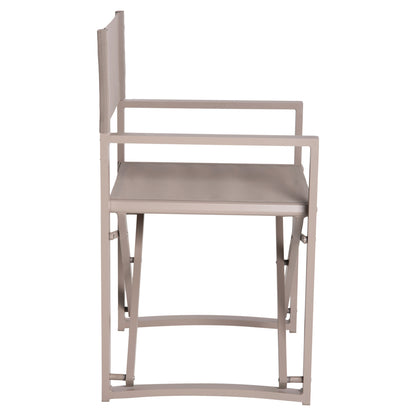 DIRECTOR'S CHAIR ALUMINUM DUPRE HM5094.03 CHAMPAGNE COLOR 57x48,5x85.5Hcm.