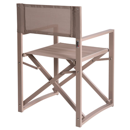 DIRECTOR'S CHAIR ALUMINUM DUPRE HM5094.03 CHAMPAGNE COLOR 57x48,5x85.5Hcm.