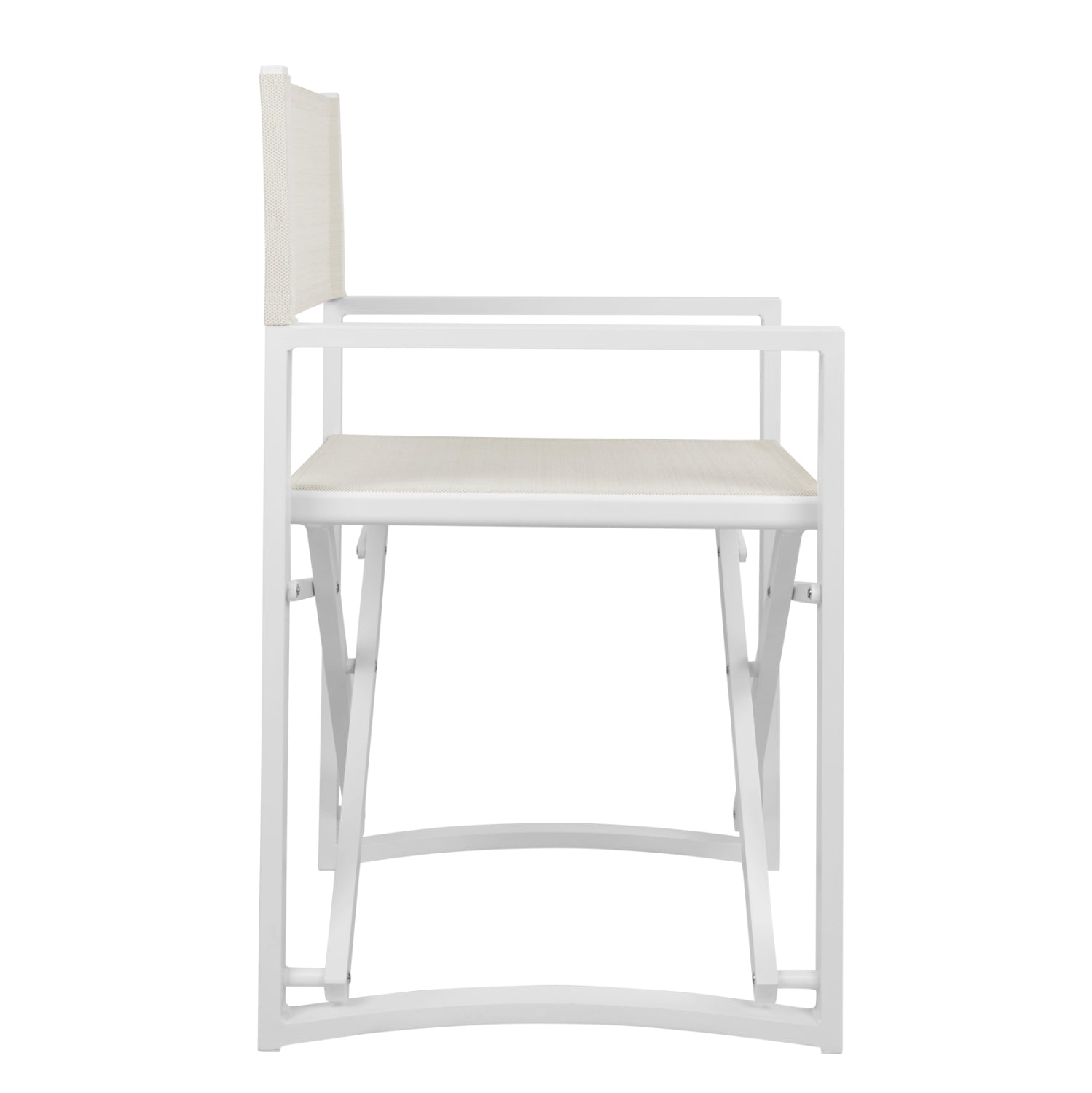 DIRECTOR'S CHAIR ALUMINUM DUPRE HM5094.02 WHITE COLOR 57x48,5x85.5Hcm.