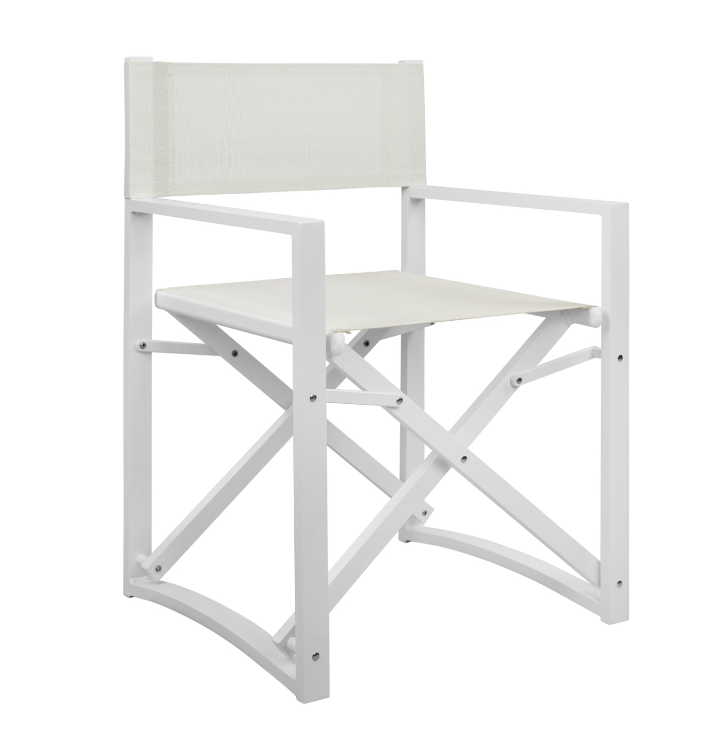DIRECTOR'S CHAIR ALUMINUM DUPRE HM5094.02 WHITE COLOR 57x48,5x85.5Hcm.