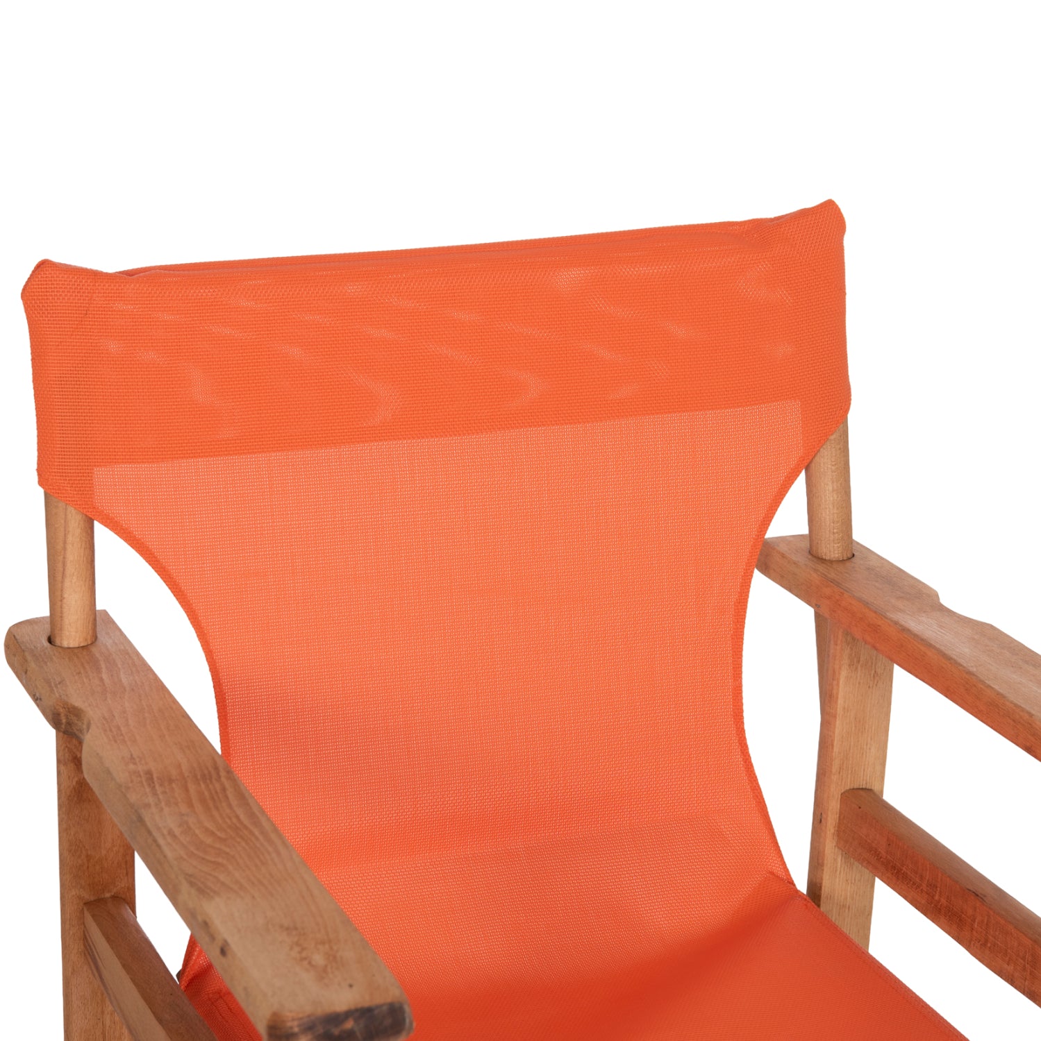 DIRECTOR'S CHAIR LIMNOS HM11764.02 IN NATURAL COLOR AND ORANGE TEXTILENE 57x54x88.5Hcm.