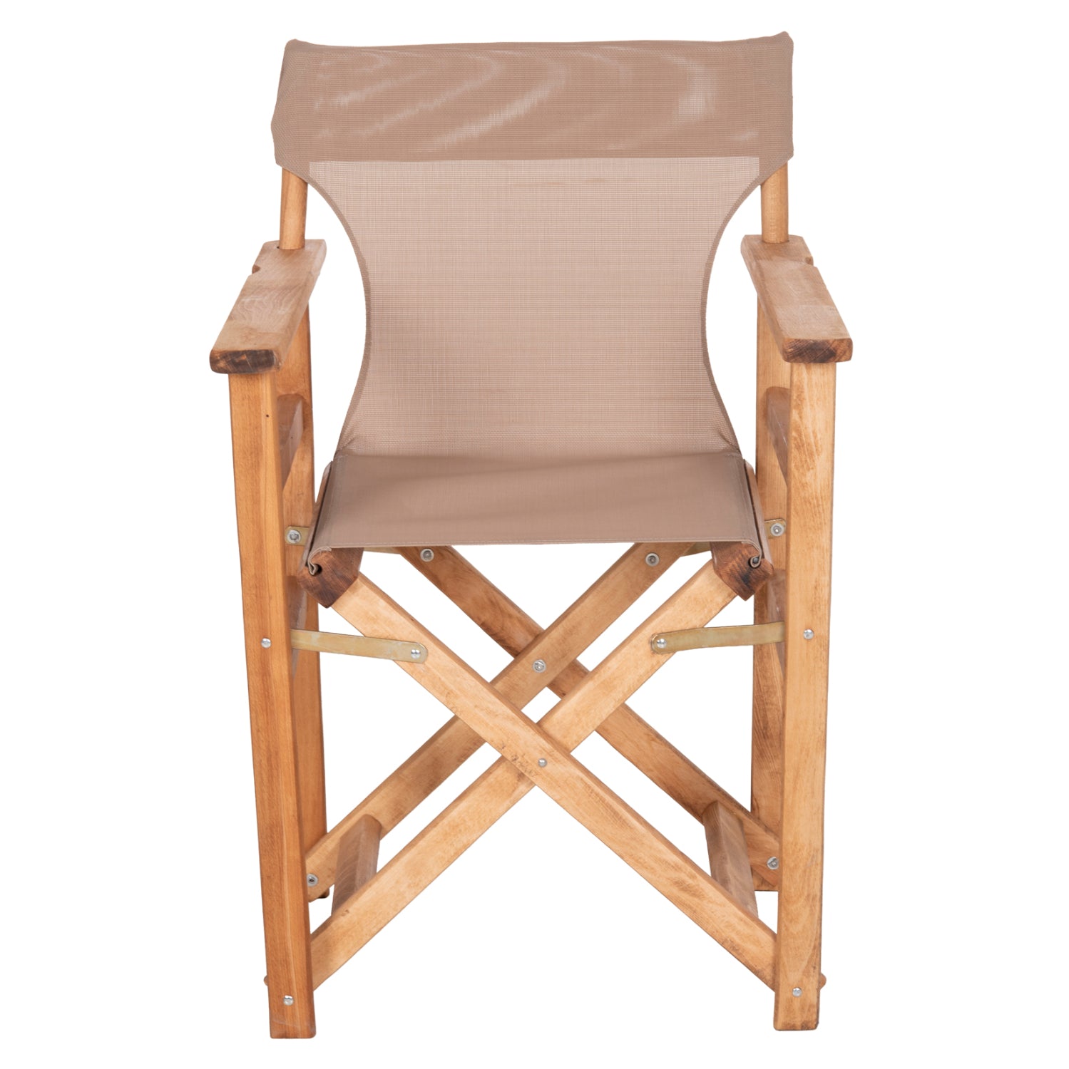 DIRECTOR'S CHAIR LIMNOS HM11764.04 IN NATURAL COLOR AND MOCHA TEXTILENE 57x54x88.5Hcm.
