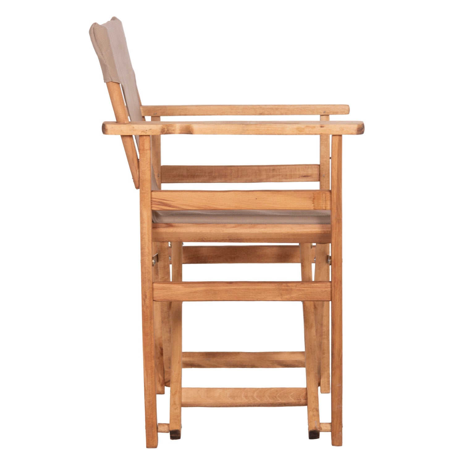 DIRECTOR'S CHAIR LIMNOS HM11764.04 IN NATURAL COLOR AND MOCHA TEXTILENE 57x54x88.5Hcm.