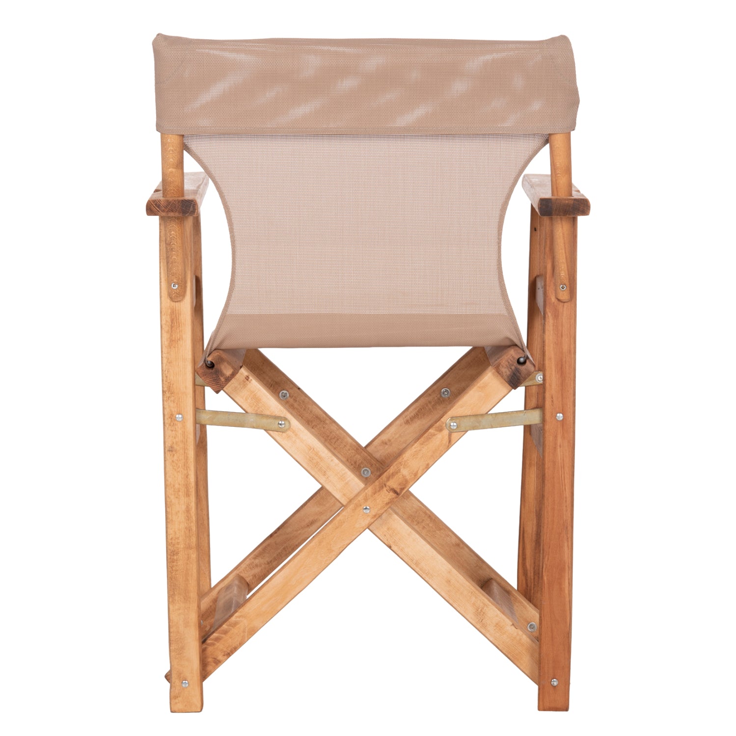 DIRECTOR'S CHAIR LIMNOS HM11764.04 IN NATURAL COLOR AND MOCHA TEXTILENE 57x54x88.5Hcm.