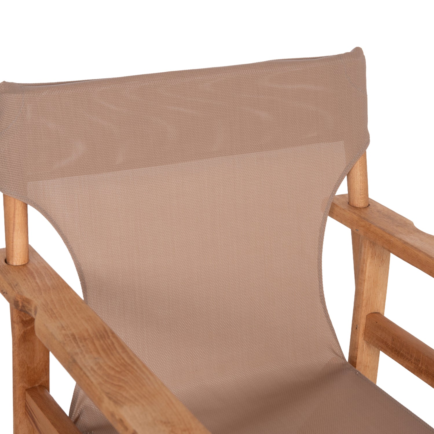 DIRECTOR'S CHAIR LIMNOS HM11764.04 IN NATURAL COLOR AND MOCHA TEXTILENE 57x54x88.5Hcm.