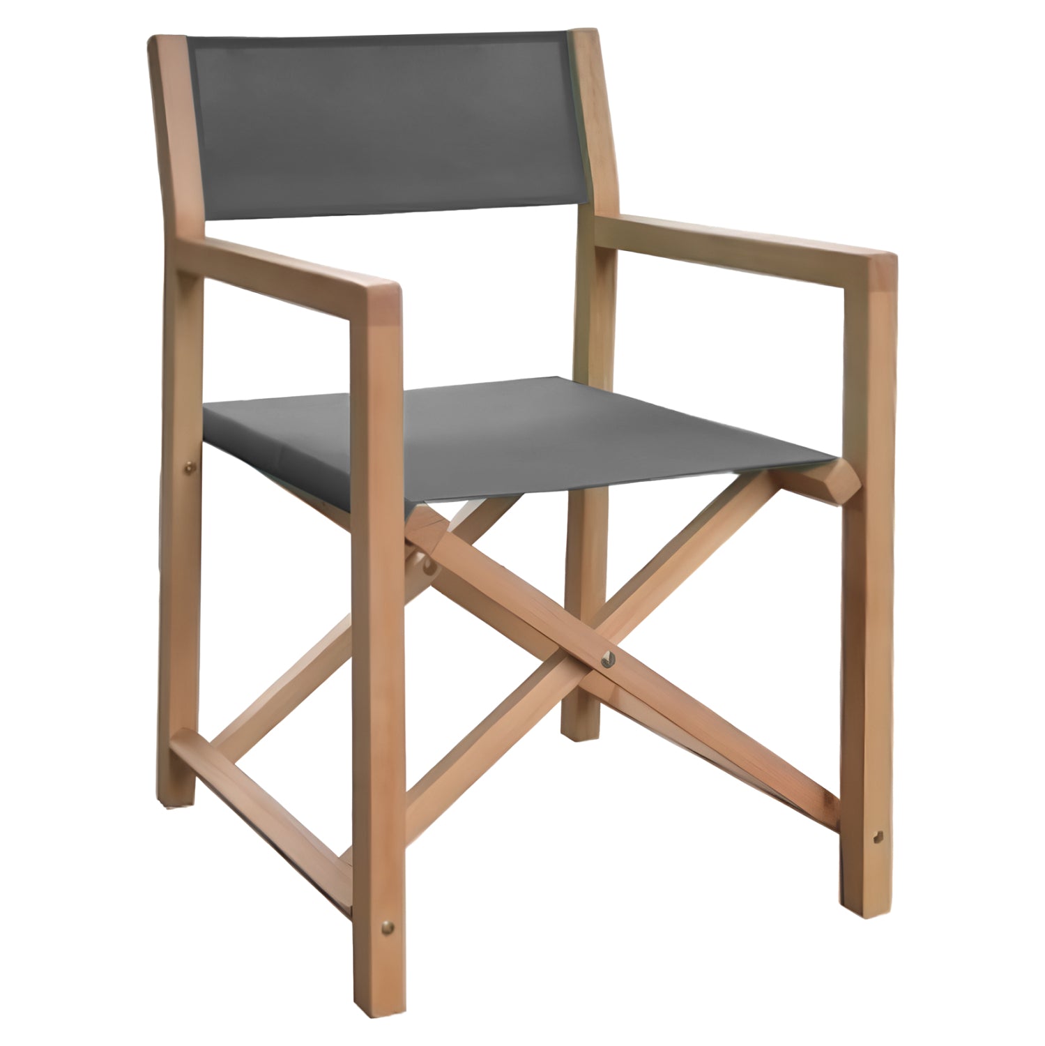 DIRECTOR'S CHAIR SOUL HM6524.01 ACACIA WOOD IN NATURAL--GREY TEXTILENE 56x52x85Hcm.