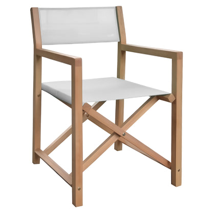 DIRECTOR'S CHAIR SOUL HM6524.02 ACACIA WOOD IN NATURAL--ECRU TEXTILENE 56x52x85Hcm.