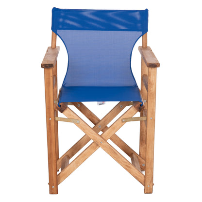 DIRECTOR'S CHAIR LIMNOS HM10543.01 BEECH WOOD IN NATURAL & BLUE TEXTILENE 57x54x88.5Hcm.