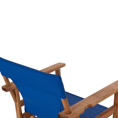 DIRECTOR'S CHAIR LIMNOS HM10543.01 BEECH WOOD IN NATURAL & BLUE TEXTILENE 57x54x88.5Hcm.