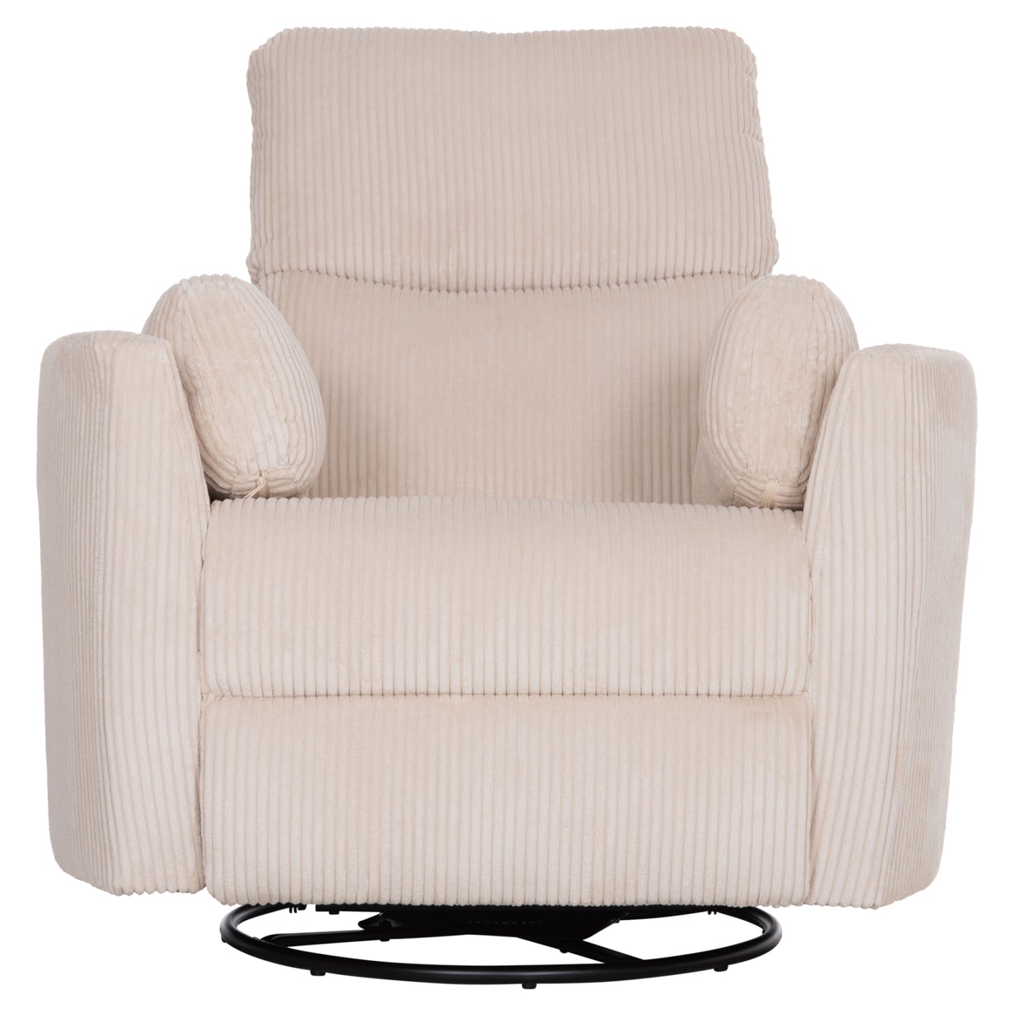 ARMCHAIR RELAX/BREASTFEEDING VELMORA HM3300.03 BEIGE STRIPED FABRIC 100x90x100Hcm.