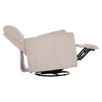 ARMCHAIR RELAX/BREASTFEEDING VELMORA HM3300.03 BEIGE STRIPED FABRIC 100x90x100Hcm.