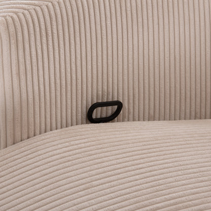 ARMCHAIR RELAX/BREASTFEEDING VELMORA HM3300.03 BEIGE STRIPED FABRIC 100x90x100Hcm.