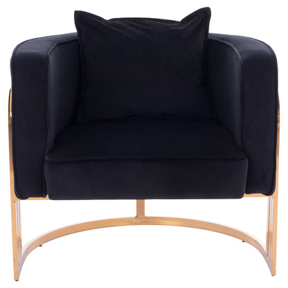 TIANA ARMCHAIR WITH GOLD METAL FRAME AND LOW BACK IN A SEMI-CIRCULAR ARRANGEMENT HM8738.04