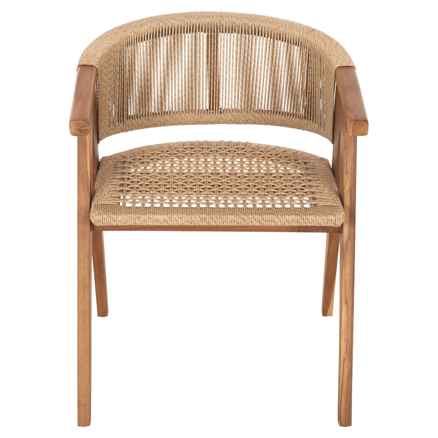 DINING CHAIR BRANN HM18238 TEAK WOOD IN NATURAL-SYNTHETIC ROPE 60x67x76Hcm.