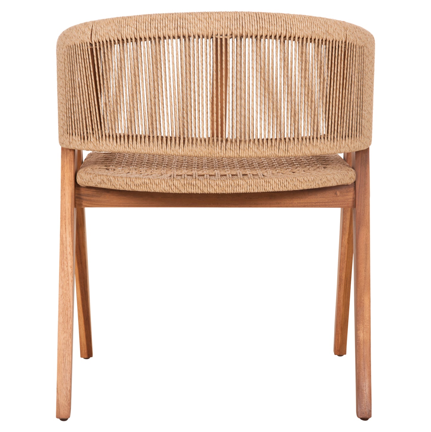 DINING CHAIR BRANN HM18238 TEAK WOOD IN NATURAL-SYNTHETIC ROPE 60x67x76Hcm.