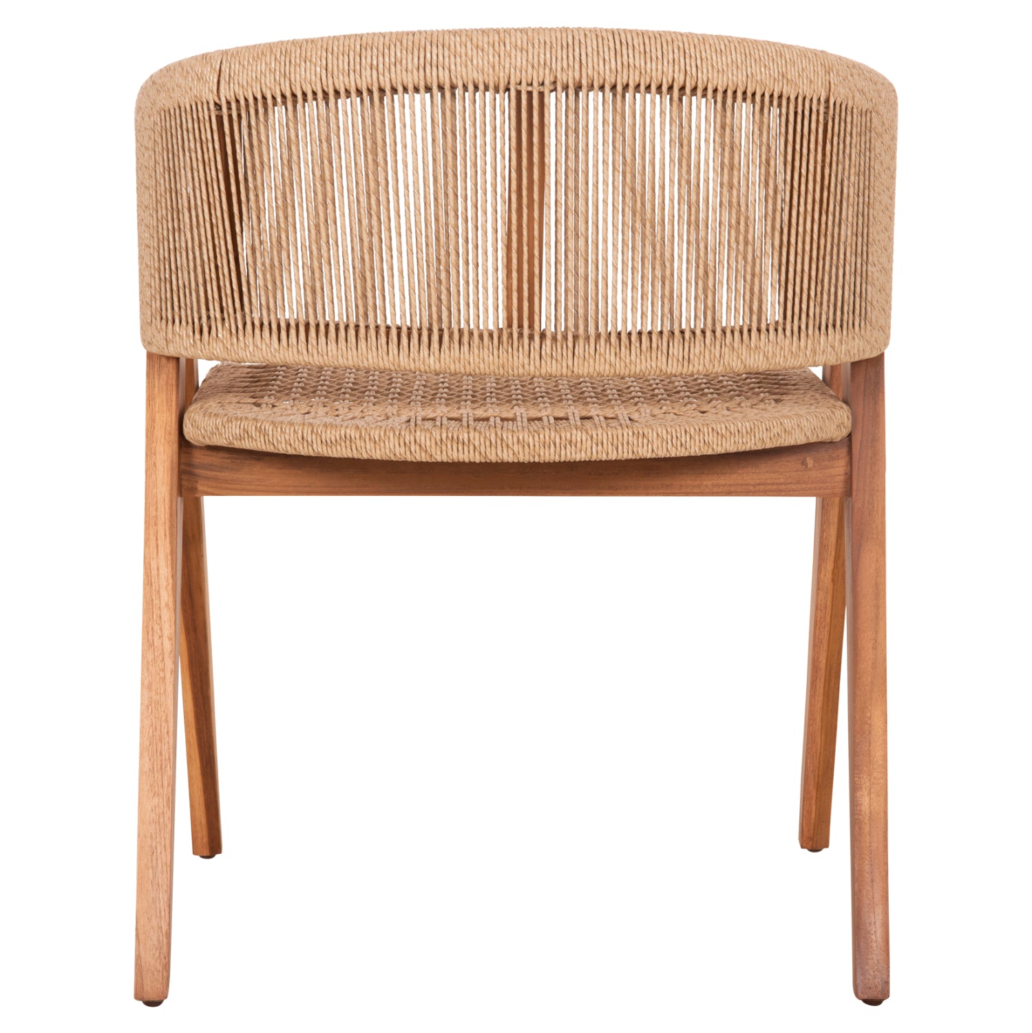 DINING CHAIR BRANN HM18238 TEAK WOOD IN NATURAL-SYNTHETIC ROPE 60x67x76Hcm.