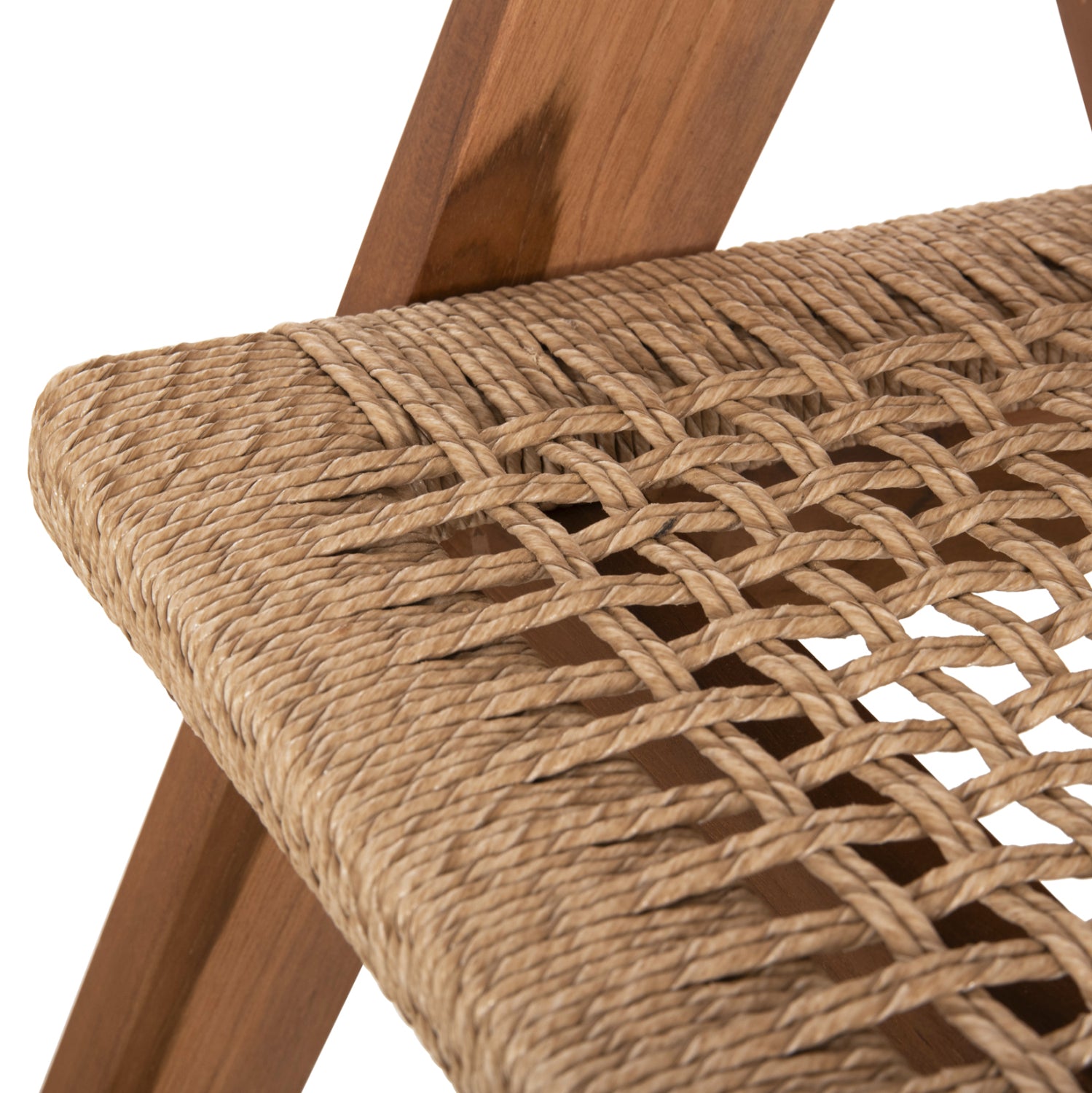 DINING CHAIR BRANN HM18238 TEAK WOOD IN NATURAL-SYNTHETIC ROPE 60x67x76Hcm.