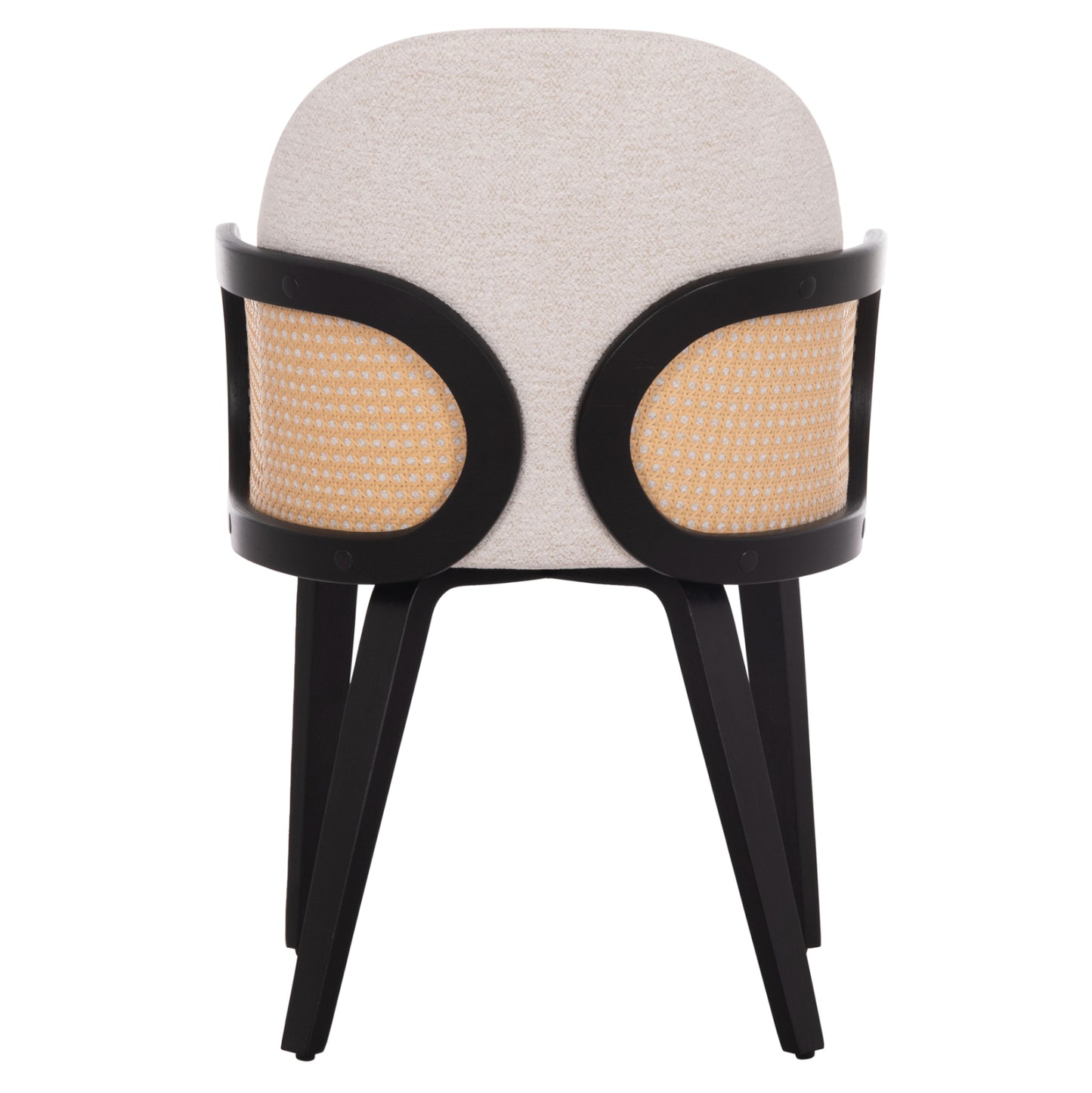 DINING CHAIR BECKER HM18246.02 PLYWOOD IN BLACK--ECRU FABRIC 54x62x79Hcm.