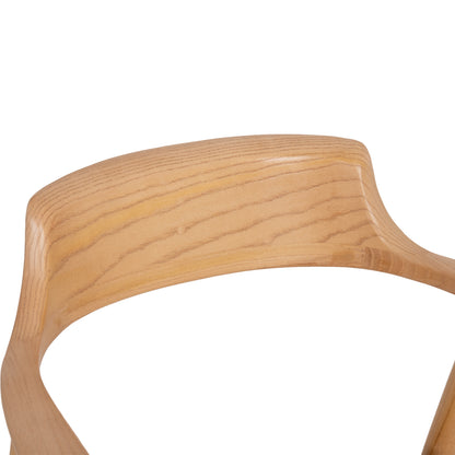 DINING CHAIR TARGA HM18336.11 RUBBERWOOD IN NATURAL (BEECH) COLOR--PU SEAT IN ECRU 58x54x78Hcm